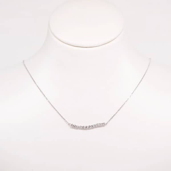 Collier en or blanc 18 carats et diamants taille brillant 0ct50, pour femme, collection La Joaillerie